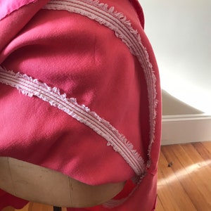 Women’s Vintage Clothing/ Salmon Linen Blend Full Skirt image 6