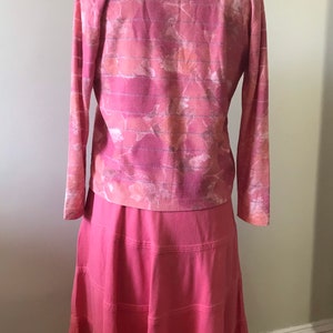 Women’s Vintage Clothing/ Salmon Linen Blend Full Skirt image 10