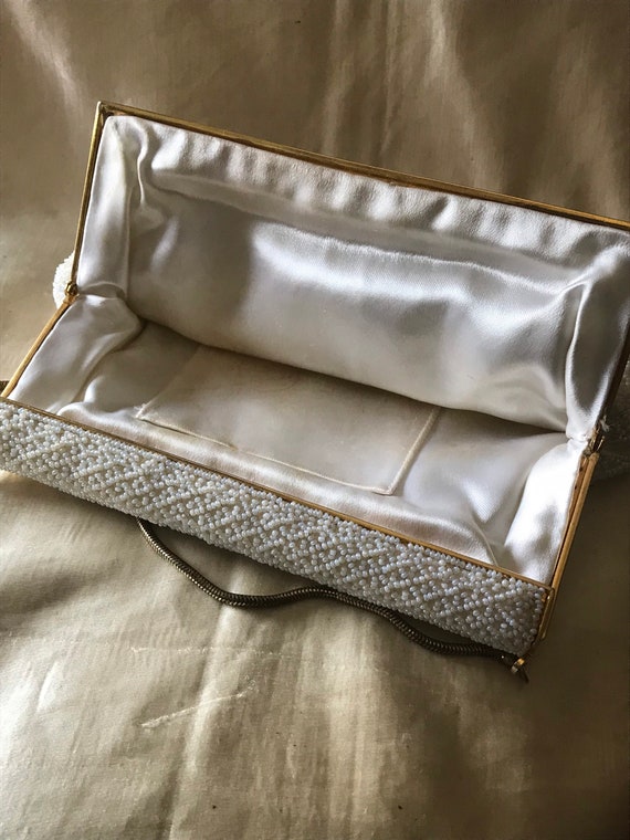 Vintage Beaded Handbag•Wristlet Beaded Purse•Wedd… - image 7