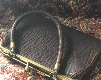Antike Leder Armband Handtasche / viktorianischer Armband