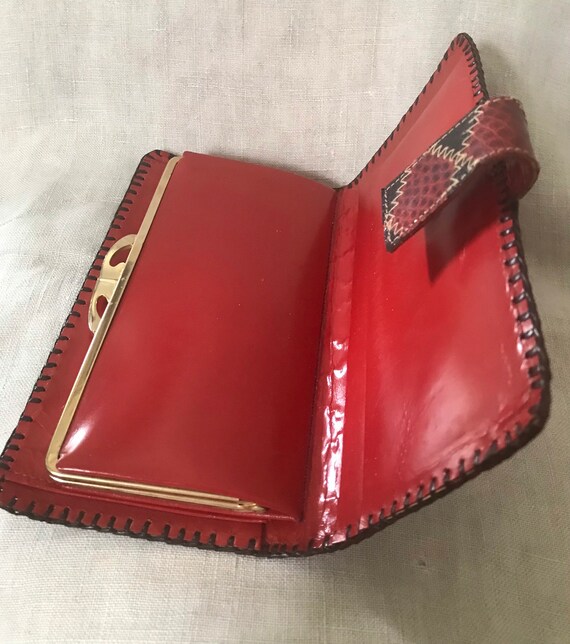 1970’s Reptile Skin Wallet & Checkbook Holder/Vin… - image 8