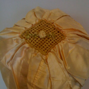 Antique Sleep Bonnet / Silk Satin Sleeping Bonnet/ Wedding Cap image 4