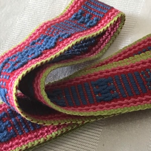 Vintage Belt/ Guitar Strap / Embroidered Cotton Sash / Guitar Accessory/ Garment Accessory