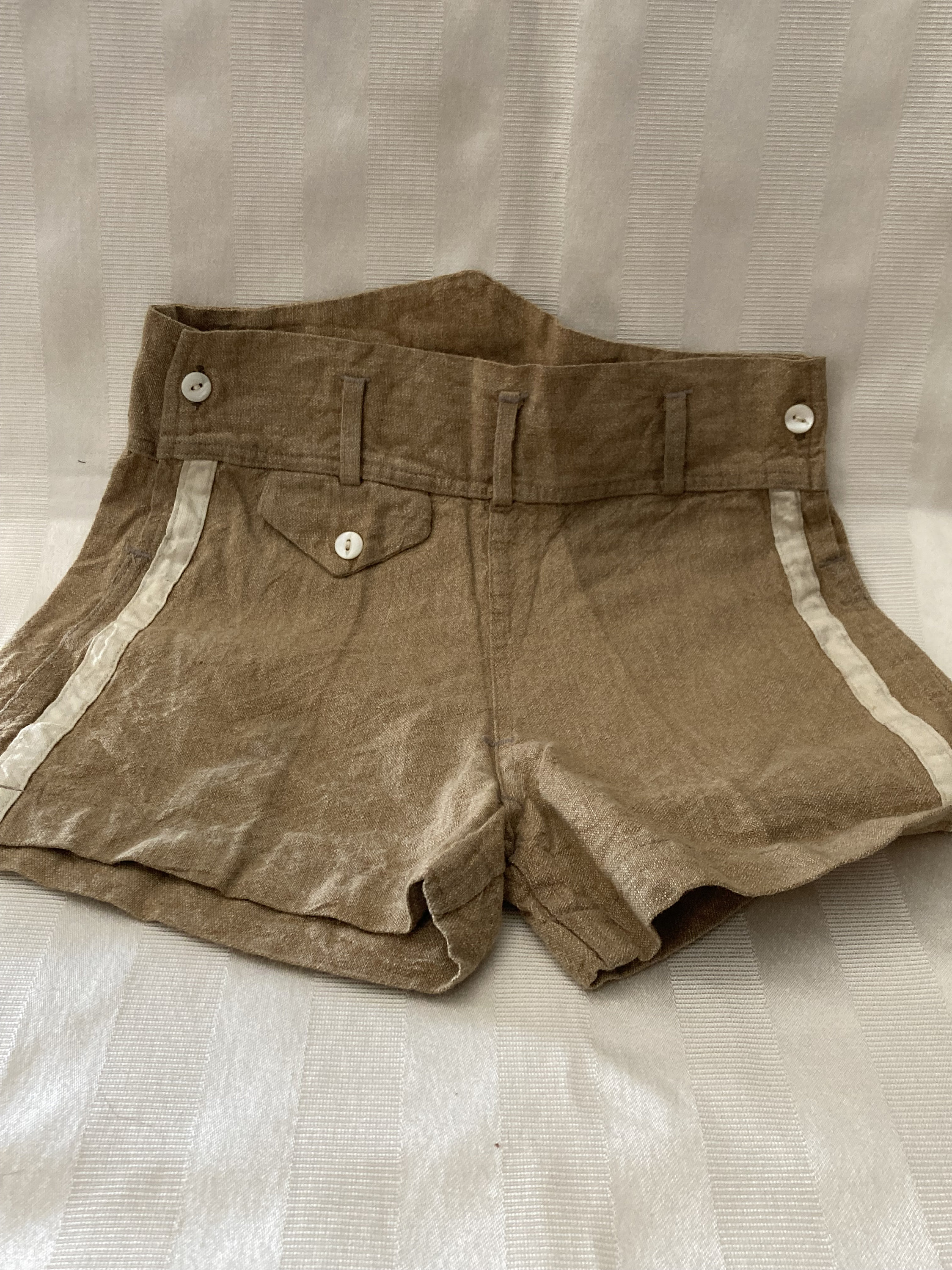 【Euro vintage】40s linen short pants 1940s Linen Shorts - Etsy