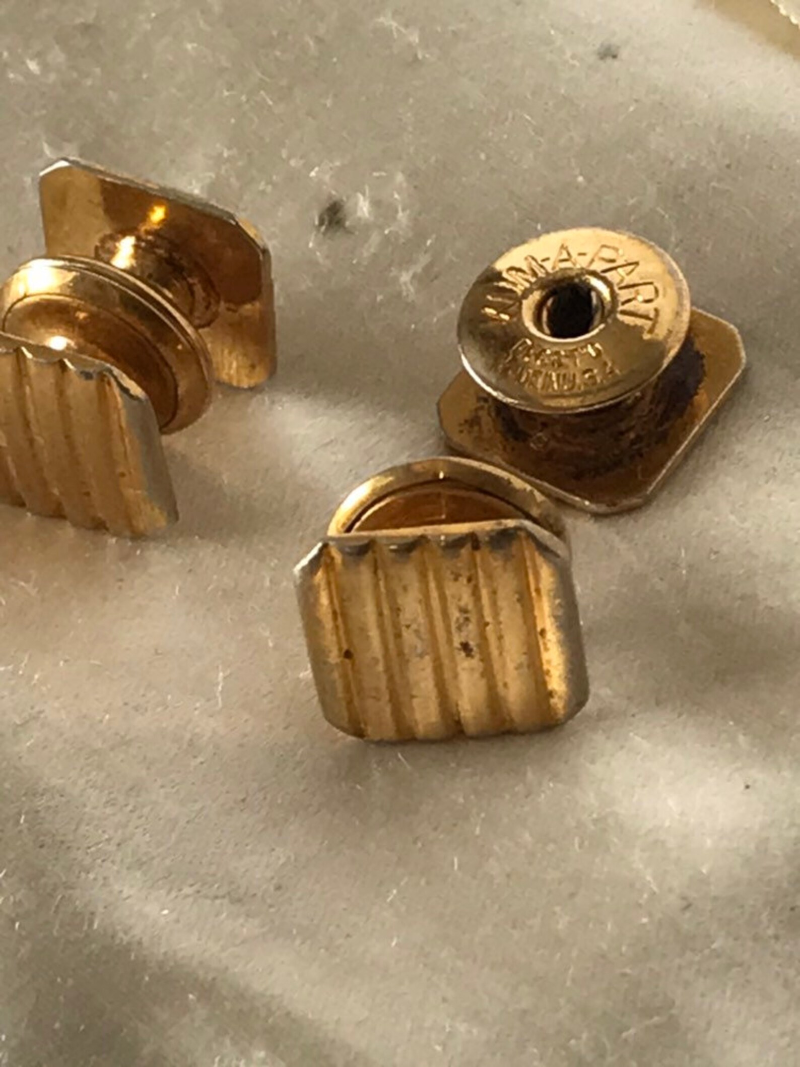 Vintage 1923 Cufflinks / Kumapart Gold Tone Snap Cufflinks / Etsy