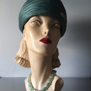 Vintage Milan Straw Pillbox Hat / ' Jackie O'  Style Vintage 1960's Pillbox Hat