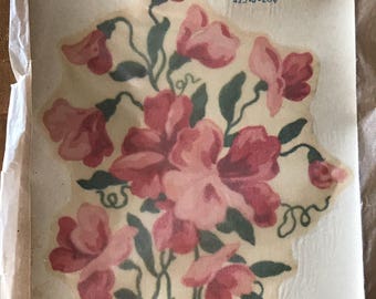 Vintage Decal Decor/ Shabby Chic Decor Decals / Beauty Spots Decals by Meyercord Co., Chicago / 1950's Decal Decorations