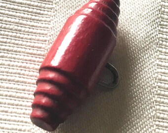 Vintage Wooden Toggle Fasteners  Red Wooden Toggle Buttons/ Vintage Fasteners