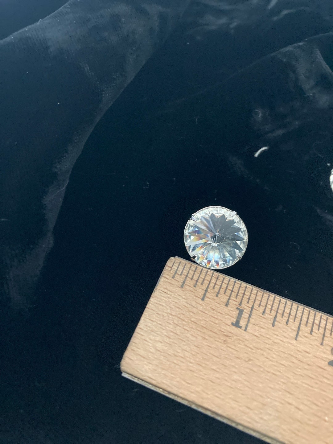 Vintage Clear Crystal Button Lot• Lot of 6 Crystal Buttons• Vintage ...