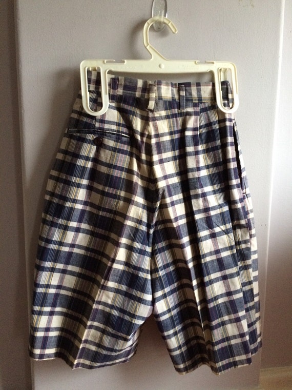 Adolescent Girl's Vintage Madras Plaid Bermuda Sh… - image 2