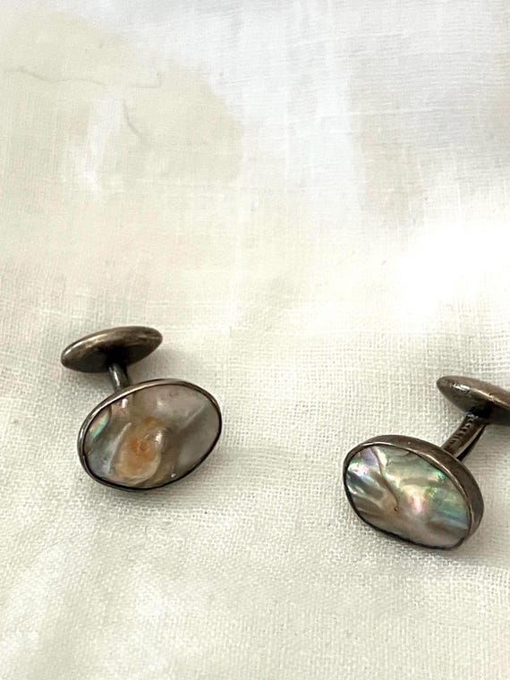 Sterling Silver & Abalone Shell Handcrafted Cuffl… - image 10