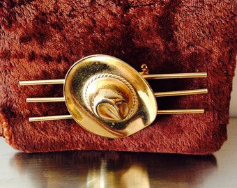 Costume Jewelry western Hat Brooch / Cowboy / Girl Hat Pin