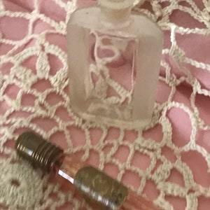 Antique Perfume Bottles• Glass Perfume Vials• Crystal Perfume Bottle• Lot of 2 Antique Perfume Bottles