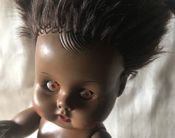 Ginny Baby Doll/ Black Baby Doll Circa 1960’s/Collectible Vogue African American Baby Doll/Rare Vogue Baby Doll/ Drink & Wet Doll