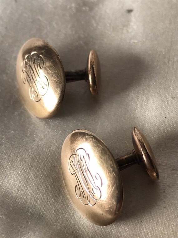 Victorian Antique Cufflinks / Monogrammed Victoria