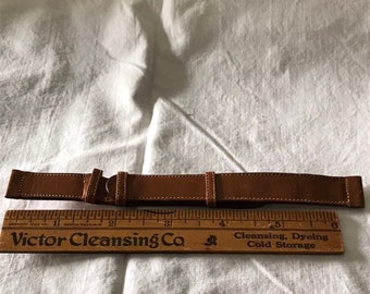 Pasek do zegarka vintage / Pasek do zegarka ZIPLOC 5/8" z prawdziwej skóry cielęcej / Akcesoria do zegarków z końca lat 40. i początku lat 50.