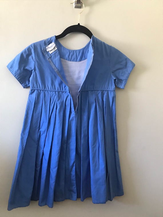 Children’s Vintage Clothing / Cornflower Blue Cot… - image 2