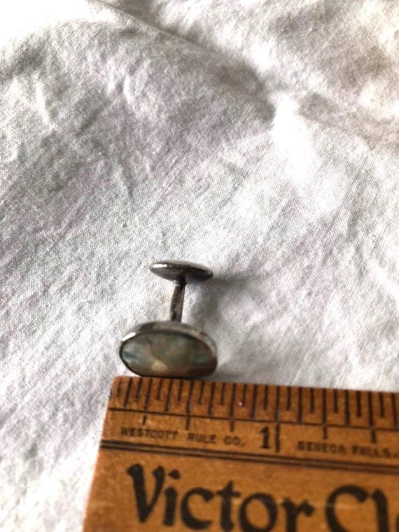 Sterling Silver & Abalone Shell Handcrafted Cuffl… - image 5