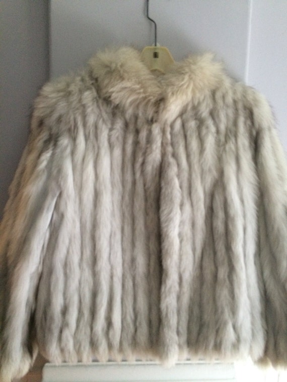 Women's Fur Jacket / Murano Blue Fox Jacket / vint