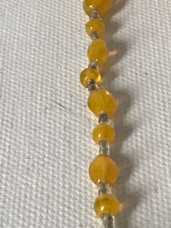 Vaseline Glass Bead Necklace - image 6