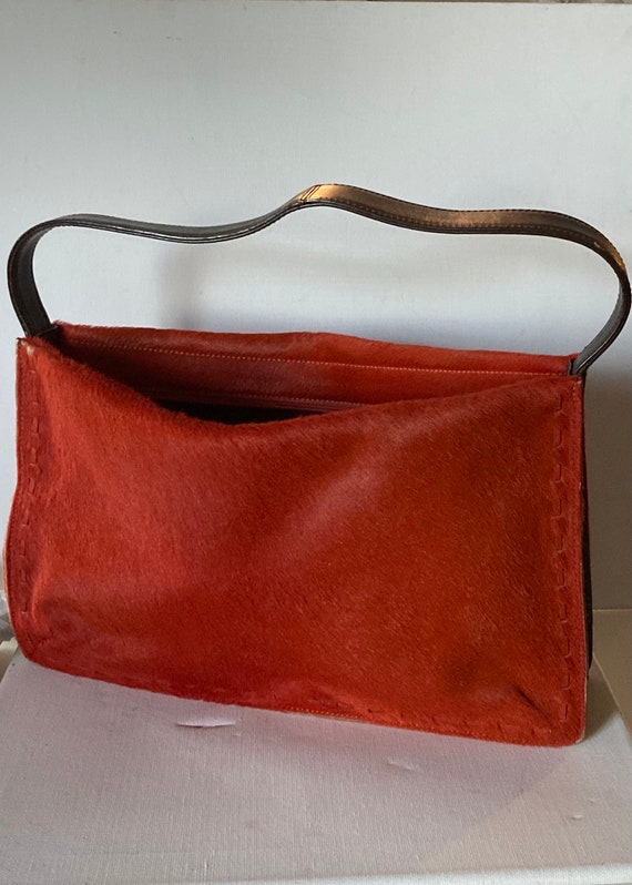 Vintage Coach Handbag • Orange Animal Fur• Collect