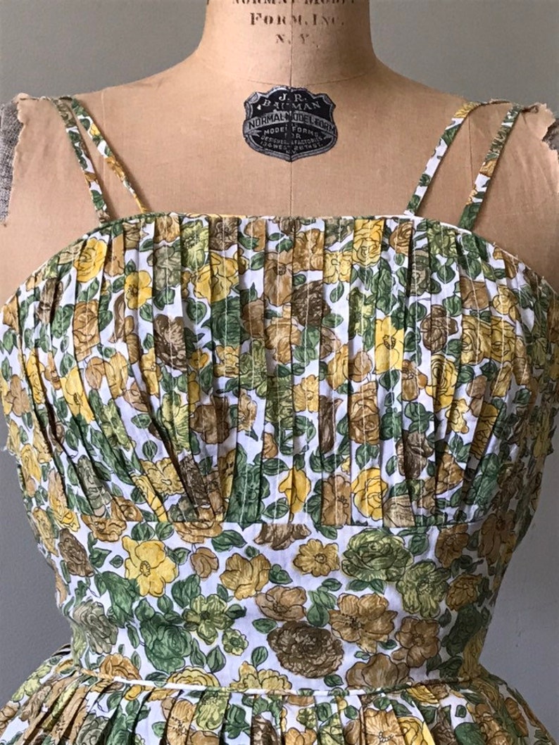 Women/'s Vintage Clothing 1950/'s Cotton Sundress Vintage Sundress