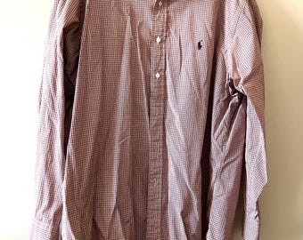 Ralph Lauren Oxford Button Down Shirt• Men’s Clothing•Vintage Ralph Lauren