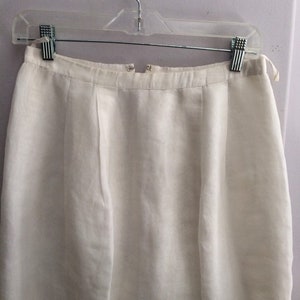 Women's Vintage Formal Skirt / White Cotton Organza Formal Skirt / Wedding / Formal Evening Attire / Day-Evening Formal Skirt image 8