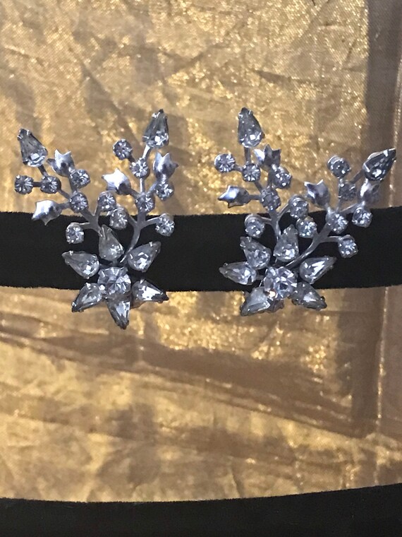Vintage Jewelry • Rhinestone Clip-On Earrings • W… - image 6