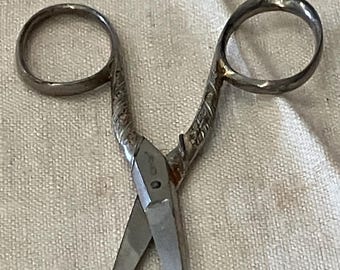 Tijeras vintage para bordar/hacer encaje • Tijeras de fabricación alemana • Herramienta de bordar • Tijeras antiguas para bordar • Schnefel Bros.
