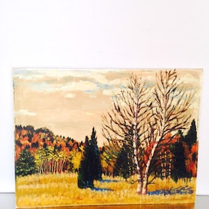 Vintage Painting Oil on Canvas Board