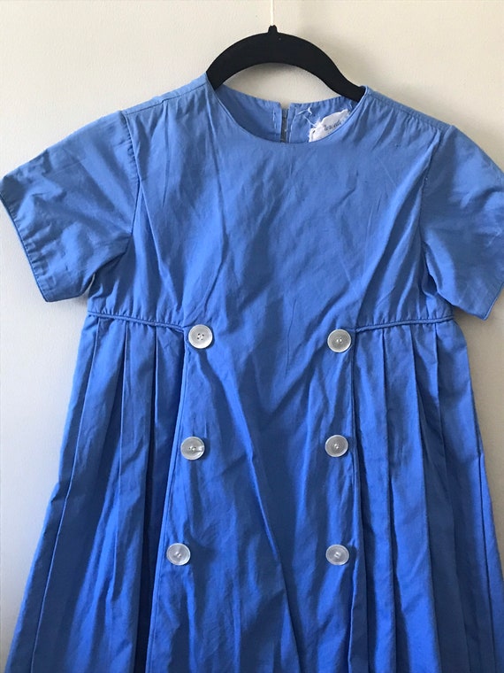 Children’s Vintage Clothing / Cornflower Blue Cot… - image 5