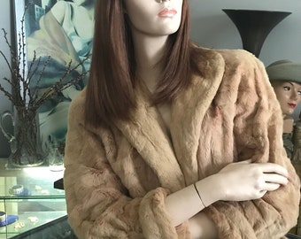 秋の霞のような高級ミンクファーコート | 50年代ヴィンテージのロング