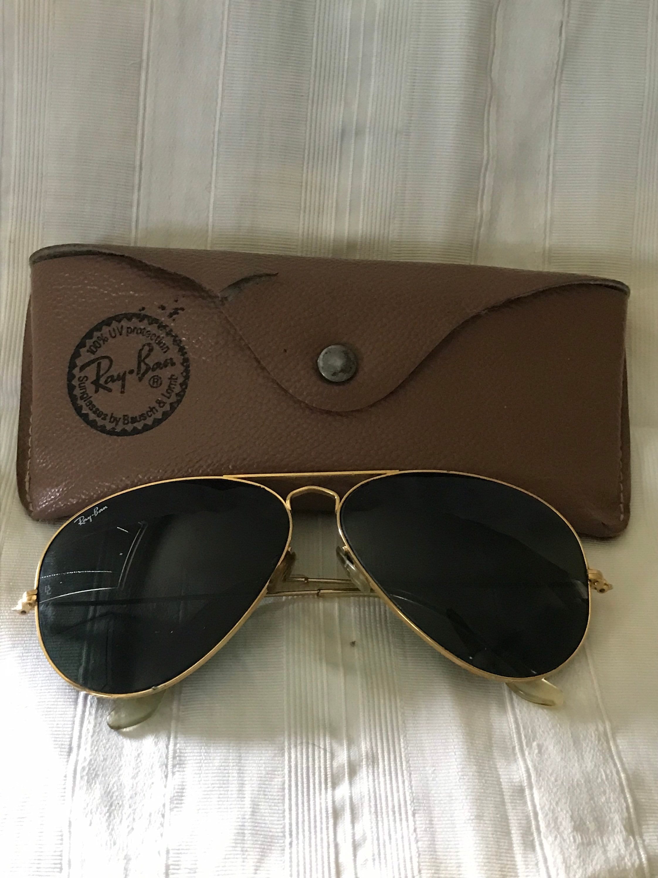 Vintage Ray-ban Aviator Sunglasses/ Bausch & Lomb Circa 1960s