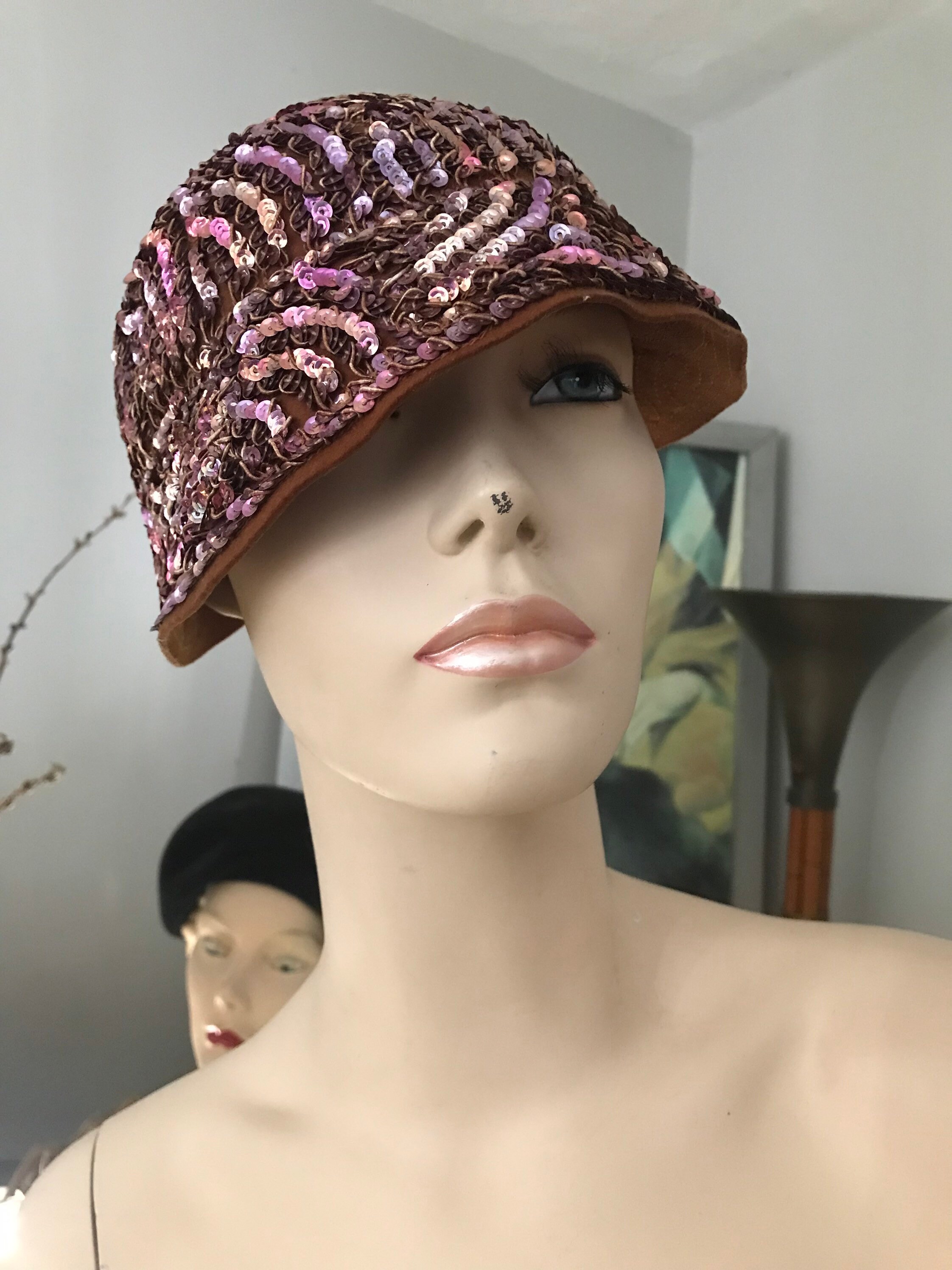Vintage Sequins Bucket Hat Sequin Festival Bucket Hat – Cheeky Plum main image 2