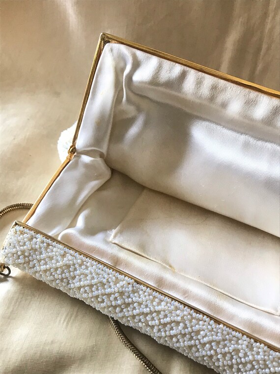 Vintage Beaded Handbag•Wristlet Beaded Purse•Wedd… - image 8