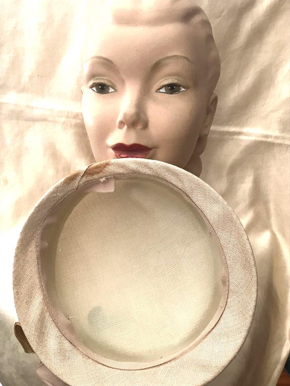Little Pale Pink Hat • 1940’s -50’s Pillbox Hat •… - image 10
