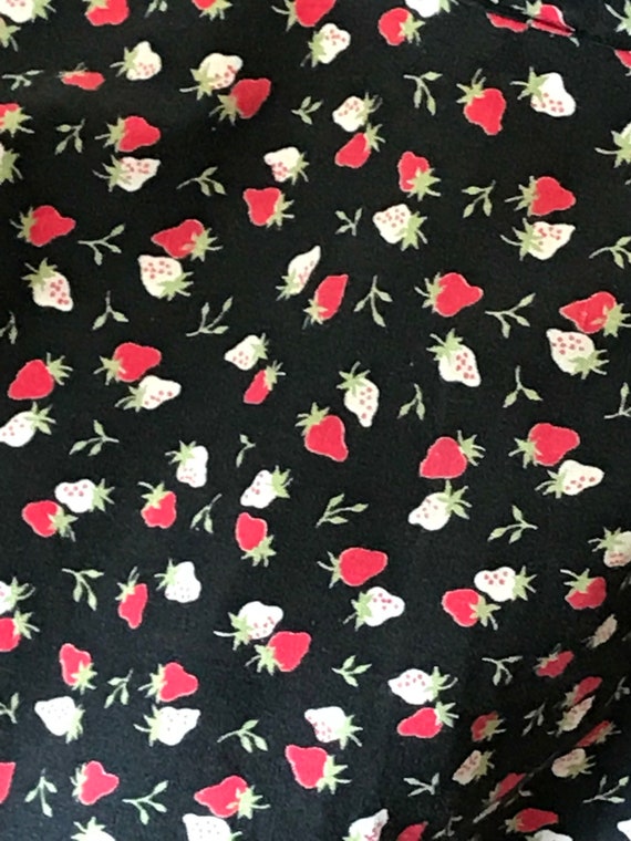 Vintage Strawberry Skirt / Cotton Strawberry Full… - image 10
