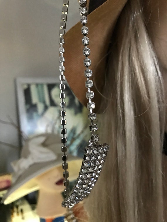 Vintage Rhinestone Belt Circa 1980's / Women's Ac… - image 3