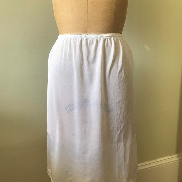 Women’s Vintage Under Garment/ White Nylon Half Slip/ Vintage Underwear/ 1960’s Undergarments