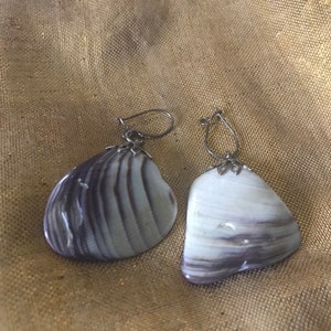 Vintage Wampum Earrings• Shell Jewelry•Wampum Shell Earrings•Native American Trading Shells• Barter Tender • Wampum