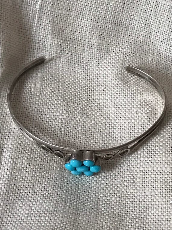 Vintage Jewelry/ Childrens Turquoise & Sterling Si