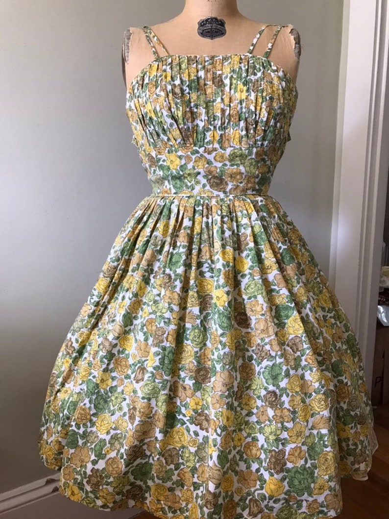 Women/'s Vintage Clothing 1950/'s Cotton Sundress Vintage Sundress