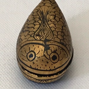 Wooden Fish Box/ Small Wooden Lacquered Fish Shape Trinket Box