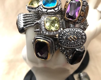 Vintage Modeschmuck • Gewagte Modeschmuck Ringe• Cocktail Ringe• Unisex Modeschmuck