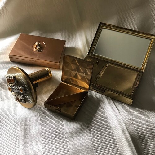 Vintage Brass Lipstick Holder Etsy