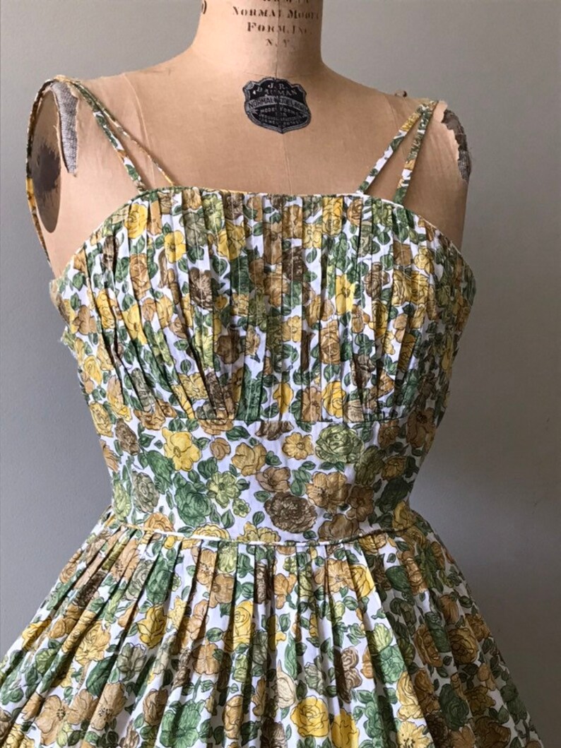 Women/'s Vintage Clothing 1950/'s Cotton Sundress Vintage Sundress