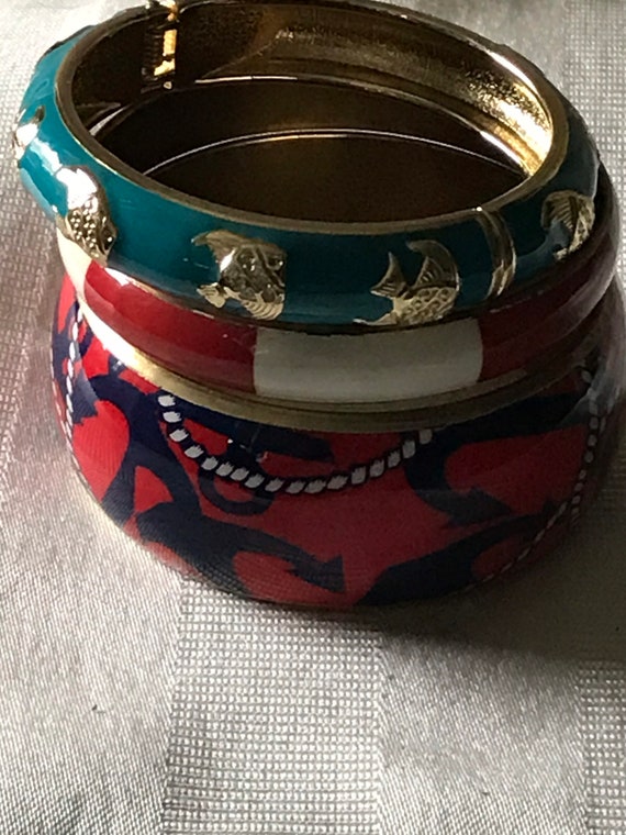 Lot of 3 Bangle Bracelets/ Vintage Costume Jewelry - image 5