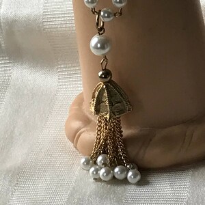 Women's Vintage Costume Jewelry / Pearl Tassel Necklace image 10