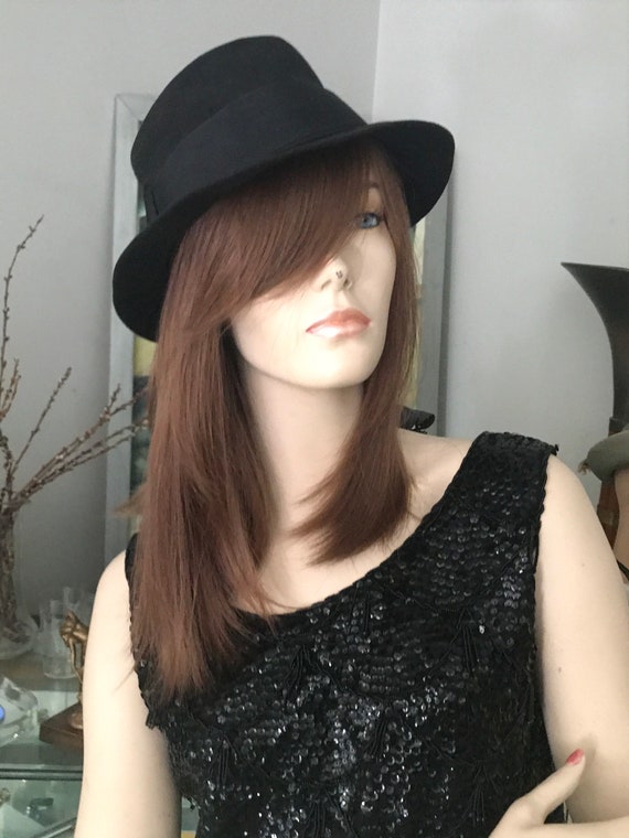 Vintage Borsalino Fedora / Black Borsalino Hat / … - image 2